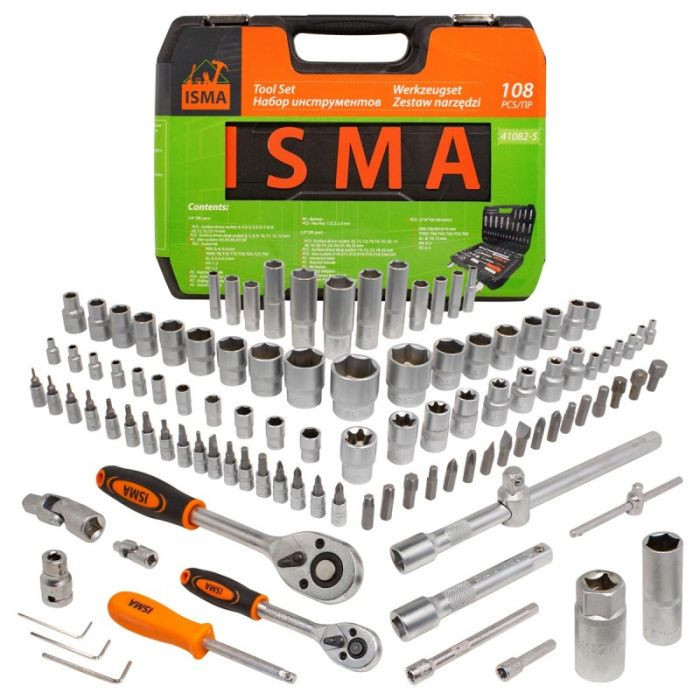 Универсальный набор инструментов ISMA 41082-5 (108 предметов)