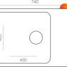 Кухонная мойка Quartz Bond 740 (лен)