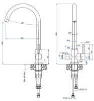 Смеситель GranFest QUARZ GF-Z5420 белый