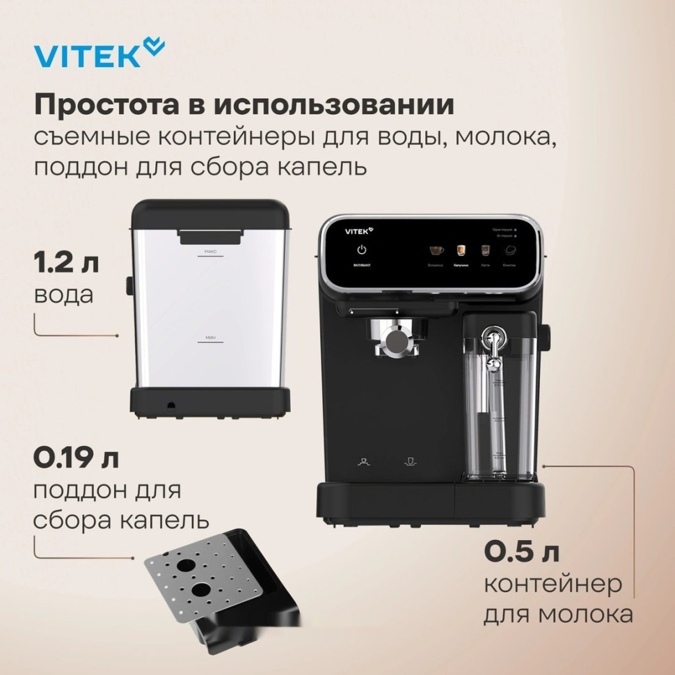 Рожковая кофеварка Vitek VT-CME1501