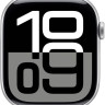Умные часы Apple Watch Series 10 46 мм (алюминиевый корпус, серебристый/синий, спортивный силиконовый ремешок S/M)