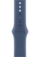 Умные часы Apple Watch Series 10 46 мм (алюминиевый корпус, серебристый/синий, спортивный силиконовый ремешок S/M)