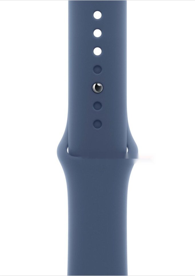 Умные часы Apple Watch Series 10 46 мм (алюминиевый корпус, серебристый/синий, спортивный силиконовый ремешок S/M)