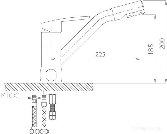 Смеситель Polygran Дуо (черный 16)
