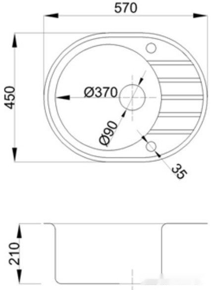 Кухонная мойка БелЭворс New Lux L + смеситель W74004-2 + дозатор L405F (черный)