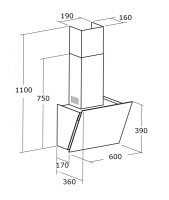 Вытяжка CATA Avlaki 600 XGWH
