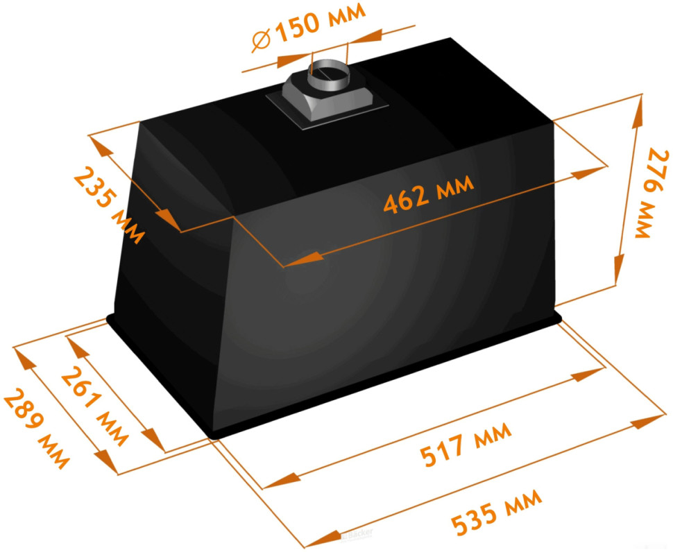 Вытяжка Backer BH54MC-18F12K-Black