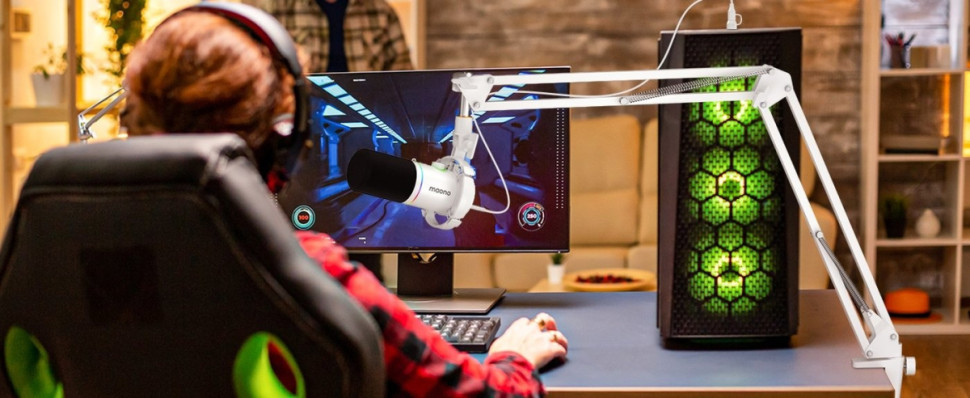 Проводной микрофон Maono PD200XS (белый)