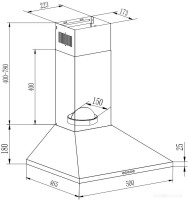 Вытяжка GrandGermes Rimini 50 (черный)