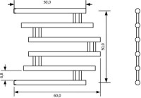 Полотенцесушитель Nika ПМ-4 50x50 590550200