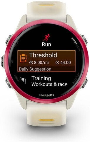 Умные часы Garmin Forerunner 570 42 мм (бежевый/розовый)