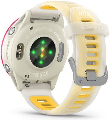 Умные часы Garmin Forerunner 570 42 мм (бежевый/розовый)