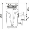 Измельчитель пищевых отходов Franke Slim 50 134.0715.098