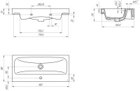 Умывальник Cersanit Moduo 80 Slim P-UM-MOD80SL/1 + 63063