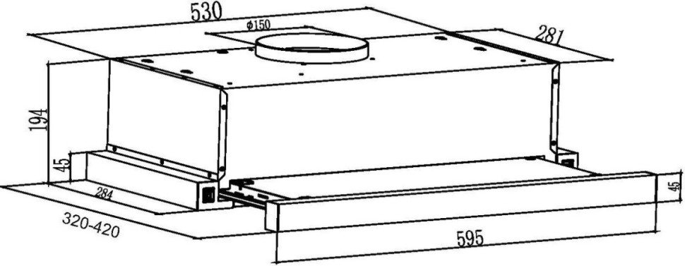 Вытяжка Schtoff TF-5260 GBK (черный)