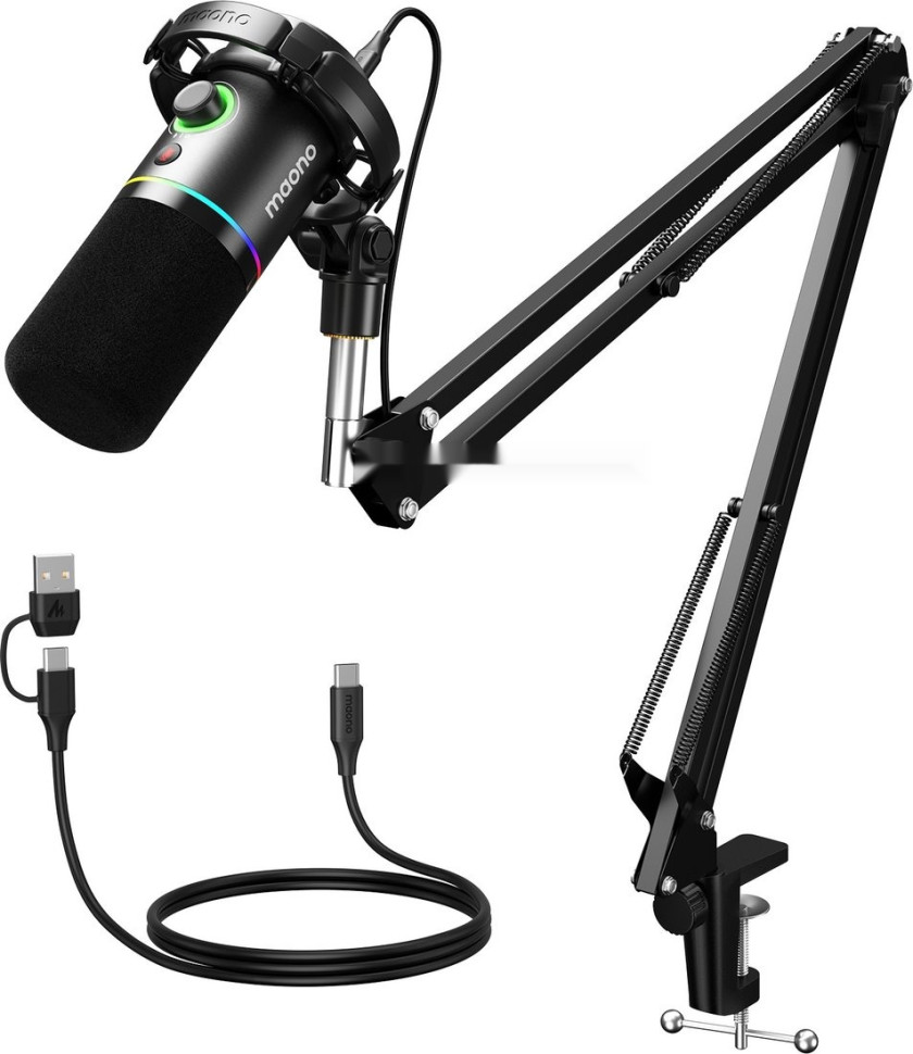 Проводной микрофон Maono PD200XS (черный)