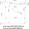 Кухонная мойка Asteria A5050NB (черный)
