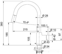 Смеситель Franke Lina 115.0626.056 (графит)