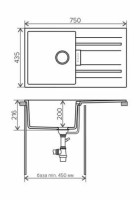 Кухонная мойка Tolero Loft TL-750 (Dark beige)