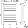 Полотенцесушитель Terminus Сицилия П8 500x800 КС 9005 электро (белый)