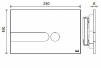 Панель смыва OLI Iplate 670005 (черный soft-touch)
