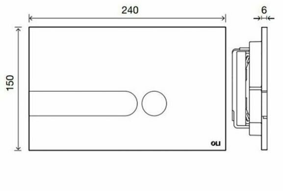 Панель смыва OLI Iplate 670005 (черный soft-touch)