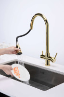 Смеситель Paulmark Lange La214212-SBG (золото/светлое брашированное золото)