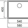 Кухонная мойка Elleci Quadra 110 Undermount K96 White