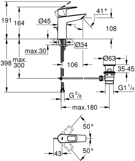 Смеситель Grohe Bauloop 23762001