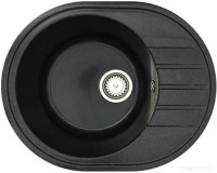 Кухонная мойка БелЭворс New Lux R + смеситель W74004-2 + дозатор L405F (черный)