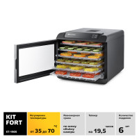 Сушилка для овощей и фруктов Kitfort KT-1905