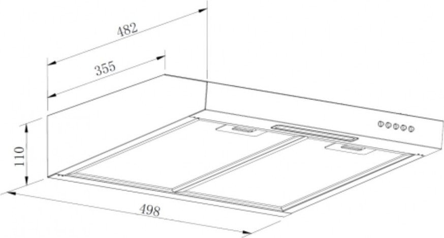 Вытяжка GrandGermes Slim 50 (черный)