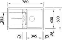 Кухонная мойка Blanco Metra 45S алюметаллик