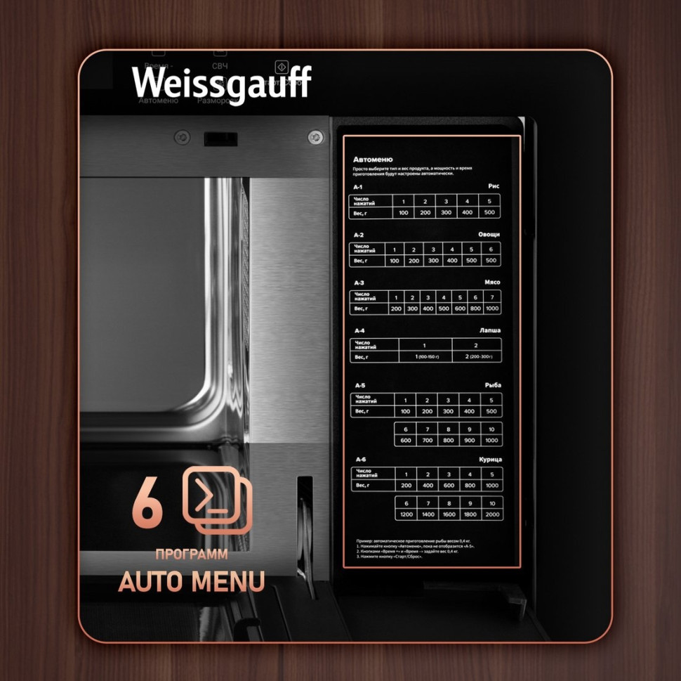 Микроволновая печь Weissgauff HMT-256 TSB