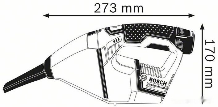 Пылесос Bosch GAS 12V Professional 0 601 9E3 000 (без аккумулятора)