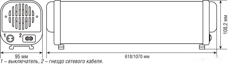 Бактерицидный рециркулятор Navigator NUR-01-215-G13-WH (50 м3/ч)
