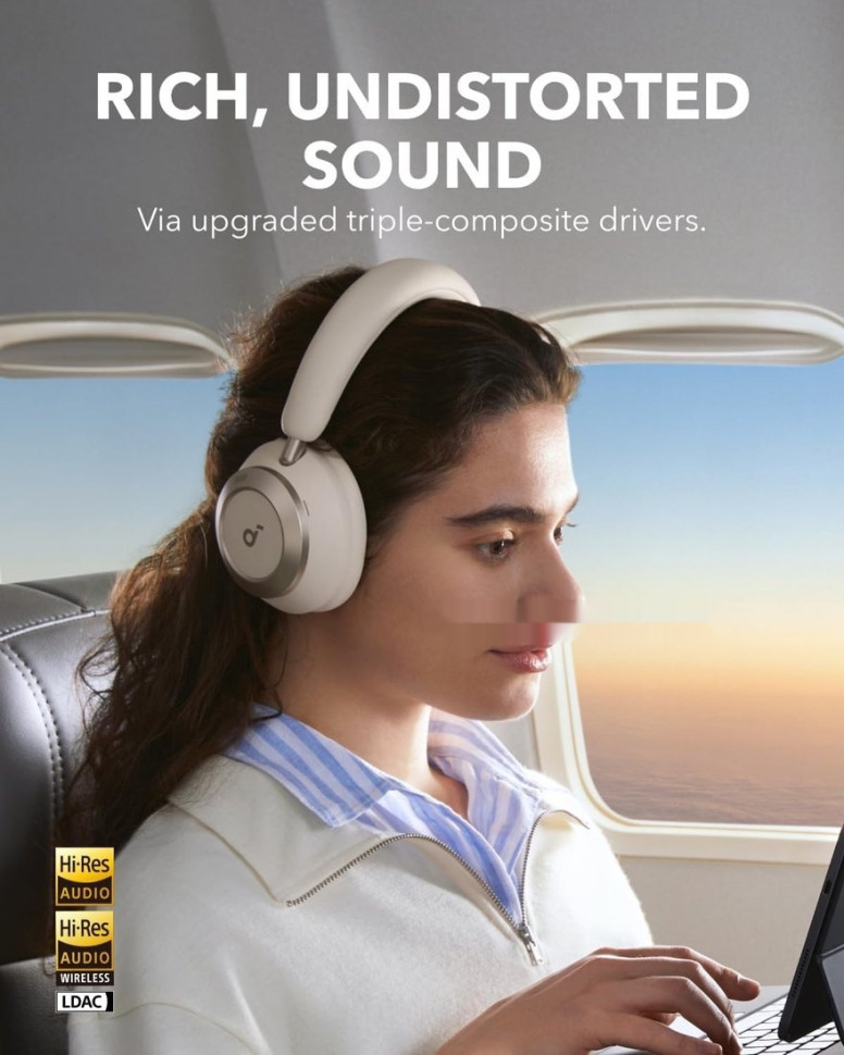 Наушники Anker Soundcore Space One Pro (бежевый)