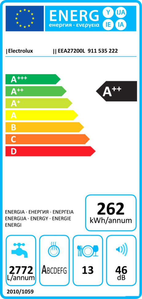Посудомоечная машина Electrolux EEA27200L