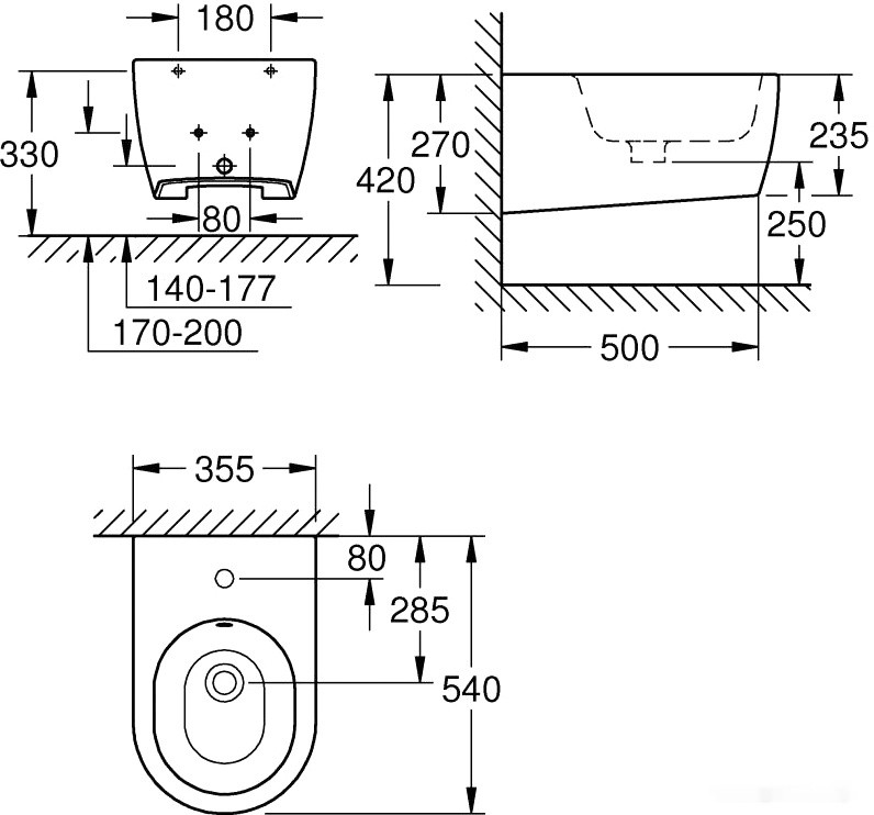 Биде Grohe Essence 3957400H
