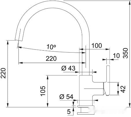Смеситель Franke Lina XL 115.0626.022 (серый)