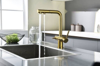 Смеситель Paulmark Serpentine Se213222-BG (золото/брашированное золото)