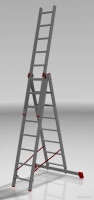 Лестница-стремянка Новая Высота NV 323 трёхсекционная профессиональная 3x8 ступеней