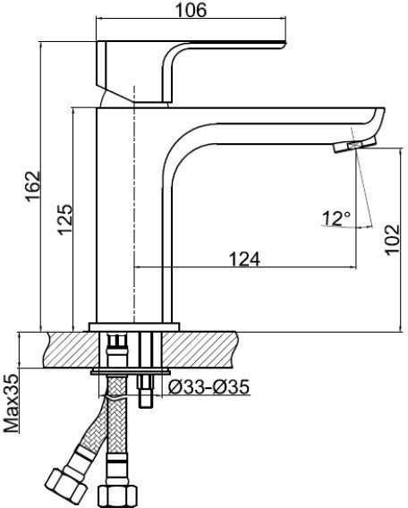 Умывальник Cersanit Carina 50 S-UM-CAR50/1 + 63039