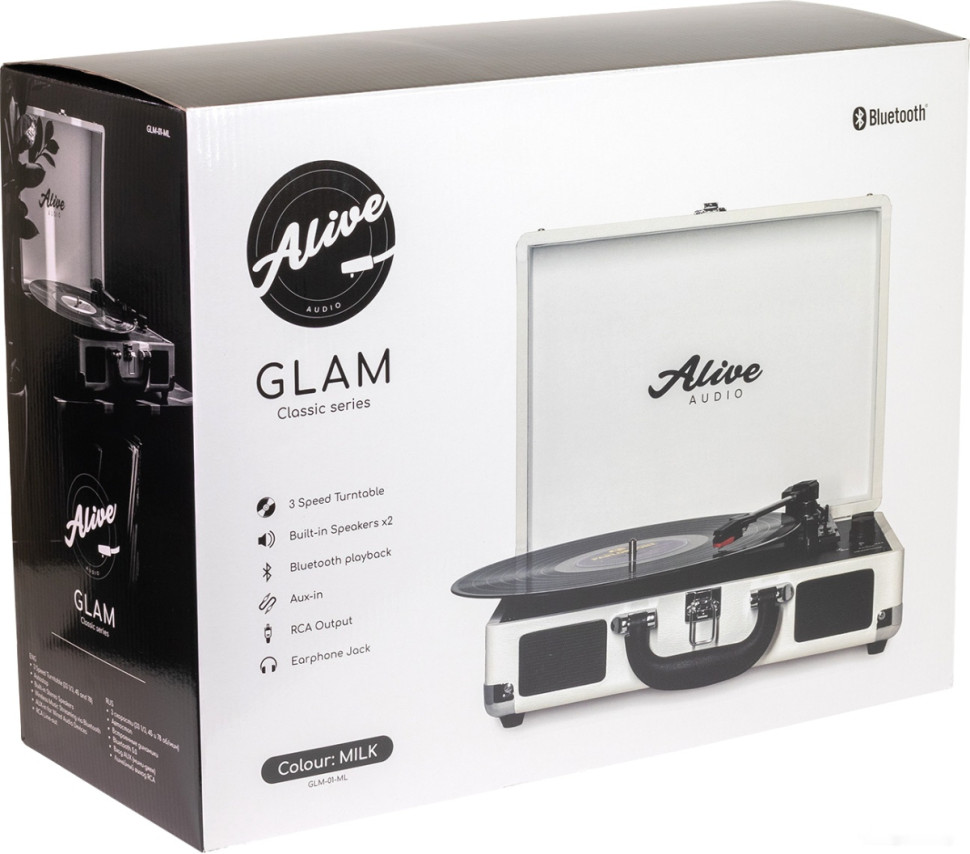 Виниловый проигрыватель Alive audio Glam Milk