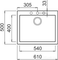 Кухонная мойка Elleci Quadra 110 Fumo 73