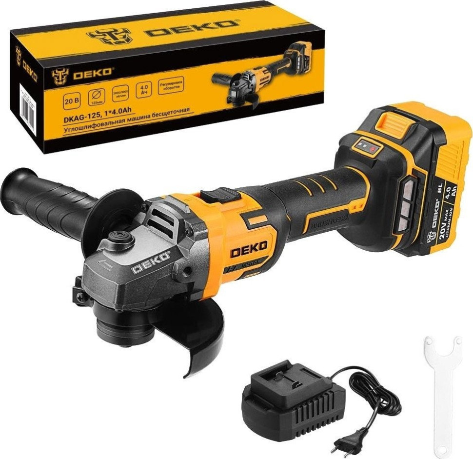 Угловая шлифмашина Deko DKAG-125 083-1063 (с 1-им АКБ)