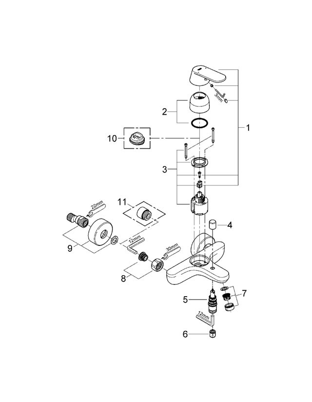 Смеситель Grohe Eurosmart 32832