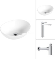 Умывальник Lauter 21652 + Cascade 21СК0655C с сифоном 21635CH (хром)