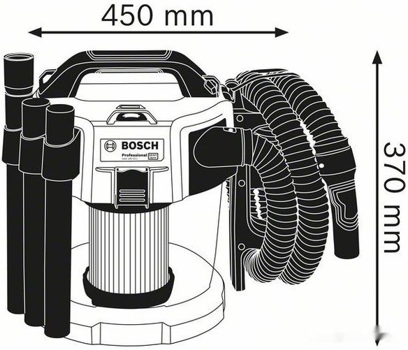 Пылесос Bosch GAS 18V-10 L Professional (без аккумулятора)
