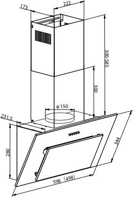 Вытяжка Weissgauff Yota 500 PB BL